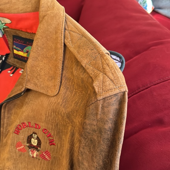RARE Tony Nowak custom World Gym leather jacket - Picture 9 of 11